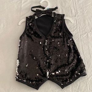 Weissman Dance Costume Vest with Bow Tie